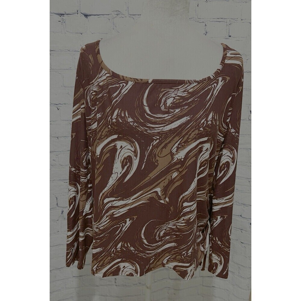 NWT C’EST La Vie Women’s Long Sleeve Top Swirl Design Size 3X